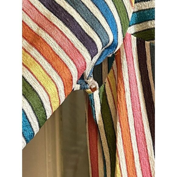 Vtg 70's Ethnic Bohemian Hippy Rainbow Stripe Dress Small Flaw Pls Read. Q - Picture 5 of 10